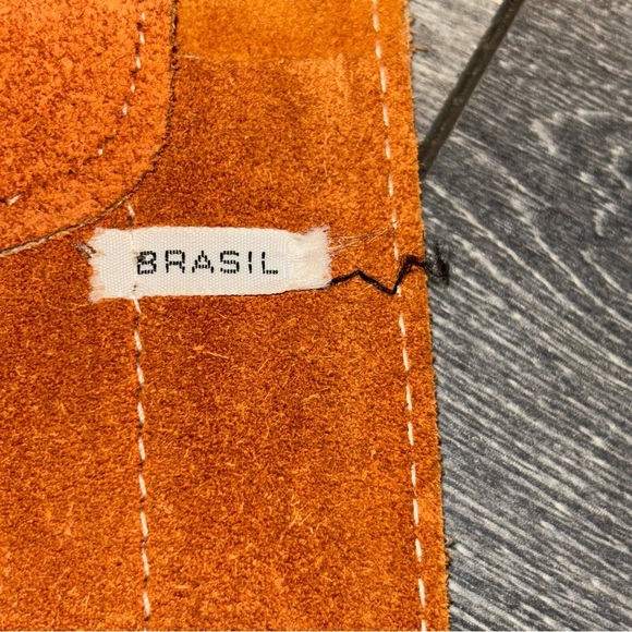 Genuine Leather Brasil Orange Pocket Style Snap Wallet - Picture 5 of 9